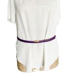 Salvatore Ferragamo Purple Leather Slide & Post Belt size 95cm Large L/XL Photo 3