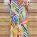 Shoreline Sun Dress A-Line Popover Colorful Art 2 Wear Size L/XL Mixed Print Photo 6