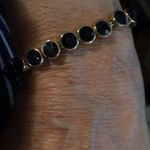 Rachel roy black crystals and gold bracelet Photo 0