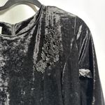 VTG Lacy Afternoon Shell Kepler Black Velvet Wide Leg Jumpsuit 12 L Whimsigoth‎ Photo 3