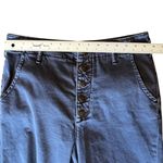 Pilcro and the Letterpress PILCRO THE LETTERPRESS Wide Leg Blue Pants Exposed Buttons Women’s Size 28 Photo 10