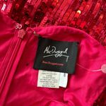 Mac Duggal NEW Sequin Embellished V Neck Sleeveless High Slit Gown Red Pink 8 Photo 9