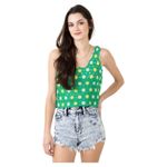 New in NWT Floral Crochet Lace Cropped Tank Top Kelley Green Size S/M Photo 12