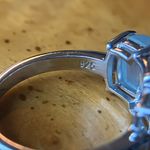 Genuine Aquamarine Sterling Silver Ring Size 9 Blue Photo 5