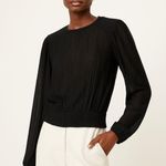 ZARA  Pleated Sheer Blouse.     Size-Snall Photo 0