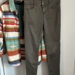 Tinseltown  Juniors Stretch High Waisted Skinny Pants in Olive Green Photo 4