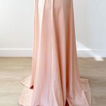 Lulus Steal My Heart Champagne Satin Asymmetrical Maxi Dress Pink | Small Photo 8
