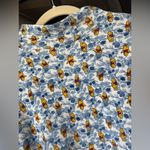 Vintage 90s Winnie The Pooh mockneck sweater long sleeve tee floral print disney Blue Size L Photo 4