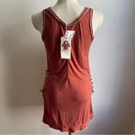 NWT Mur Mur Tank Dress Embroidery Bird Rhinestone Y2K Corset Cinch Grunge Medium Orange Photo 4