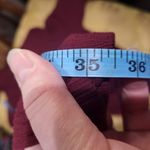 Discreet Burgundy Rib Knit Bodycon Turtleneck Dress Photo 3