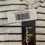 Lulus Boca Black & Ivory Striped Twisted Back Tee, XS Photo 8