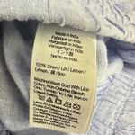 J.Crew  Blue Wide Leg Linen Cropped Pant Trouser‎ Size Large Quiet Luxury Resort Photo 5