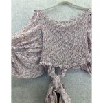 Rebdolls  Women's Wrap Blouse Puff Sleeve Smocked Plus Size 4X Cut off Floral Photo 3