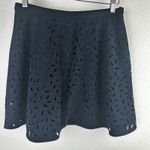 Banana Republic  Factory Women's Laser Cut Skirt Navy A line  Side Zip Photo 1