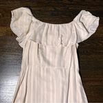H&M Natural White Striped Off-the-Shoulder Dress Photo 7