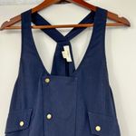 Anthropologie  ELEVENSES Navy DREE UTILITY ROMPER Relax Drawstring Jumper medium Photo 7