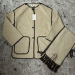 Elan  Puna Blanket Jacket Size Small NWT - Tan/Brown Photo 0