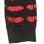 Zoe Karssen Ace Bat Print Low Rise Slim Fit Tapered Sweatpants Large Black Red Photo 2