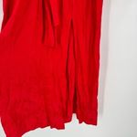 Top Shop Women's Snake Print‎ Tie Front High Split Side Midi Dress Red Size 8 Photo 6