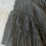 WD•NY Black Metallic Asymmetrical Maxi Skirt Size 8 Photo 4