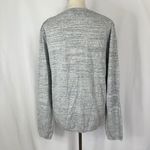 French Connection V-Neck Sweater Lightweight Knit Pullover Heather Gray Medium Photo 2