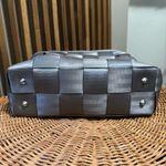 Harveys Y2K Seat Belt Woven Zipper Closure Gray Tote Shoulder Handbag Photo 5