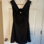 ZARA  woman plunging v neck, fit & flare open back party dress size large Photo 1