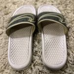 Nike Benassi LX White Gray Slides Size 6 Photo 1