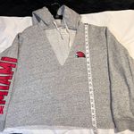 Victoria's Secret Pink ‎ Miami RedHawks V-Neck Cropped Hoodie Collegiate-Large Photo 2