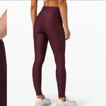Lululemon  Size 4 Burgundy Mapped Out High Rise Tight 28"‎ Camouflage Legging Photo 1
