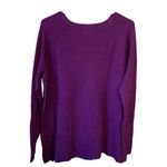 Eddie Bauer  V-neck Purple Knit Long Sleeve Sweater 100% Cotton 2XL #758 Photo 3