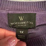 Worthington Women’s Purple Long Sleeve  Top Photo 2