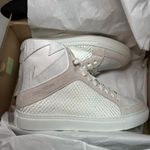 Zadig & Voltaire Zv1747 High Flash Keith Croc Blanc Leather Sneakers sz 38 $458 Photo 1