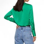 Mango Ruched Satin Blouse 0 Photo 1