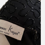 Laurence Kazar Black Beaded & Sequin Top | Silver & Gold Detail | Size M Photo 9
