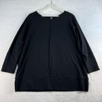 Spanx Large Perfect Length Top Dolman 3/4 Sleeve in Black Stretch Round Neck Photo 0