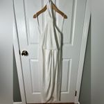 Shona joy  Revolve White Knotted Halter Sleeveless Tulip Hem Gown Ivory 4 NEW Photo 2