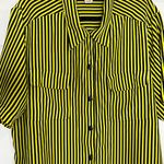 Ashley Stewart  Women’s vintage yellow/blue striped button up shirt - Size 18w Photo 1