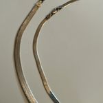 Two vintage 925 sterling silver herringbone necklaces Made in Italy Photo 7