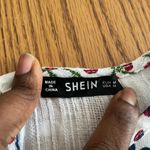 SheIn embroidered floral print blouse floral cropped boxy comfy resort wear Sz S Photo 5