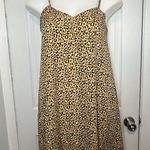 Willow & Root Size L Yellow Cheetah Print Dress Y2K Cottage Core Fast Shipping Size L Photo 0