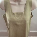 Sigrid Olsen Sport Gold Knitted Square Neck Tank Top, size M Petite Photo 1