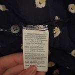 Madewell 💜 Navy Blue Floral Blouse with Keyhole Back Photo 4