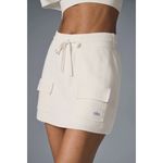 Alo Yoga Scholar Knit Cargo Skirt Ivory XS Photo 1
