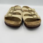 Birkenstock Betula Arizona Women Gold Snakeskin Sandal Slide Size 41 US L 10 Photo 3