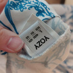 Beautiful White/Blue Floral Maxi Dress Blue Size L Photo 6