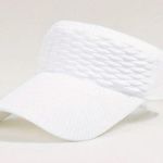 Textured Sun Visor Cap, open Top Summer Knitted Outdoor Sun Hat for Women Whtie Photo 1