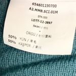 MaxMara Studio Womens Cashmere Wool Dress With Infinity Scarf Teal Blue Small Photo 10