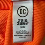 Opening Ceremony Orange Asymmetrical Neck Sleeveless Bodycon Sexy Neon Dress XS Photo 8