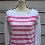 Sequin Trim Striped Long Sleeve Tee | Loft Striped Long Sleeve Shirt Photo 1
